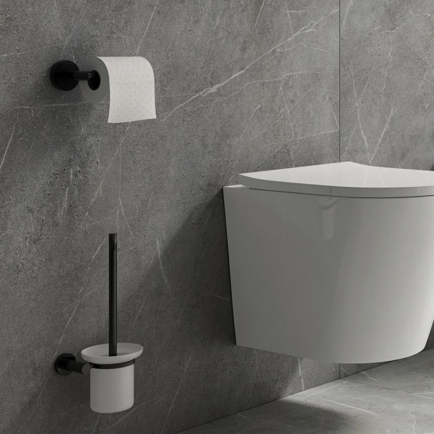 OMNIRES MP60510BL - Tualettpaberihoidja  MODERN PROJECT matt must