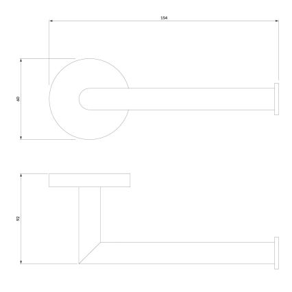 OMNIRES MP60510BL - Tualettpaberihoidja  MODERN PROJECT matt must