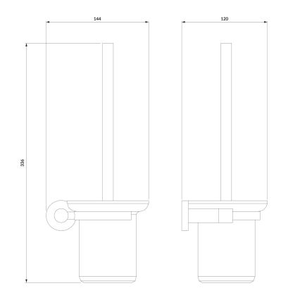 OMNIRES MP60620BL - Seinale paigaldatav tualetihari MODERN PROJECT matt must