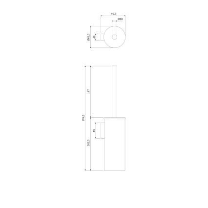 OMNIRES MP60621BL - Seinale paigaldatav tualetihari MODERN PROJECT matt must