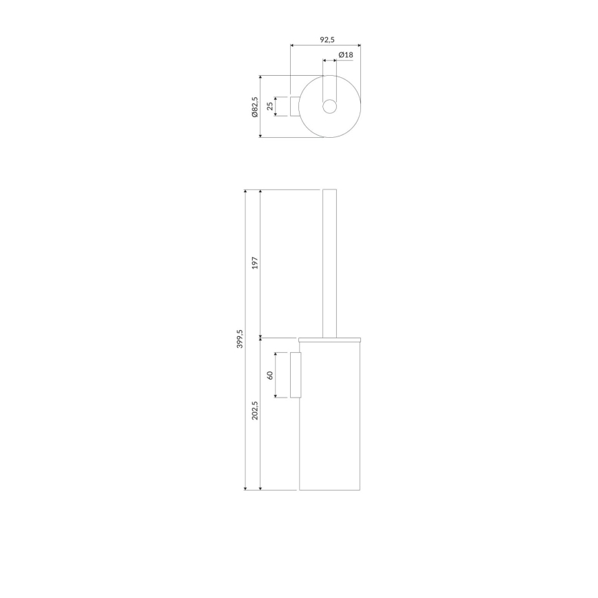 OMNIRES MP60621BL - Seinale paigaldatav tualetihari MODERN PROJECT matt must