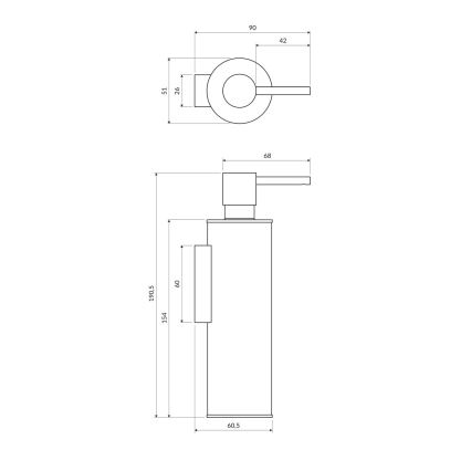 OMNIRES MP60721CR - Seebidosaator seinale MODERN PROJECT 150 ml läikiv kroom