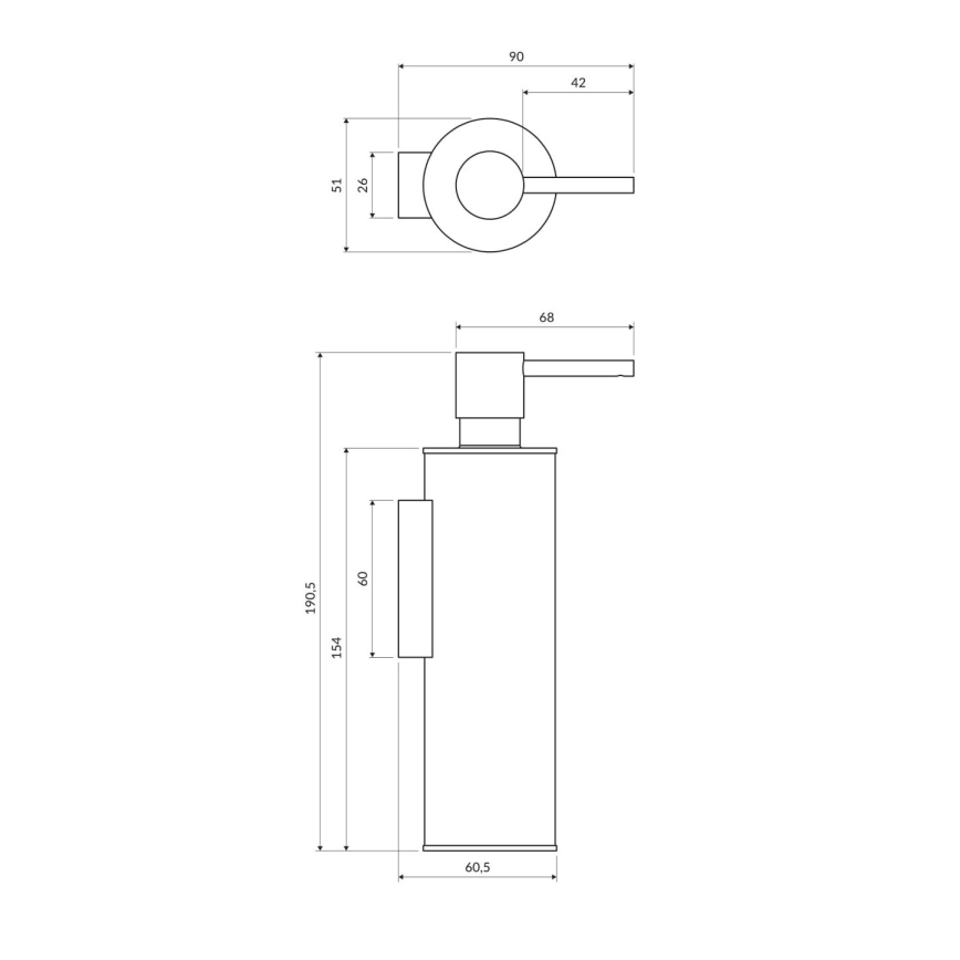 OMNIRES MP60721CR - Seebidosaator seinale MODERN PROJECT 150 ml läikiv kroom