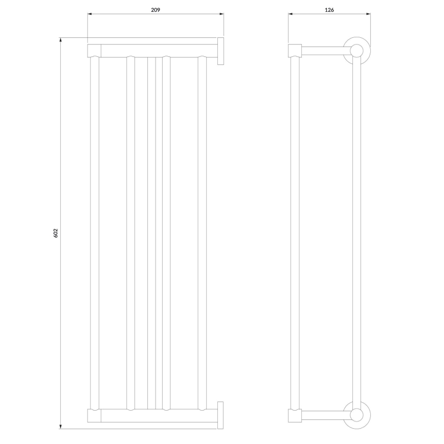 OMNIRES MP60920CR - Käterätikuhoidja seinale MODERN PROJECT 60 cm läikiv kroom