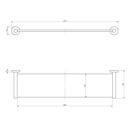 OMNIRES MP60930CR - Seinariiul MODERN PROJECT 55 cm läikiv kroom