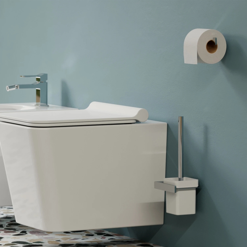 OMNIRES NL80620CR - Seinale paigaldatav tualetihari NELSON läikiv kroom