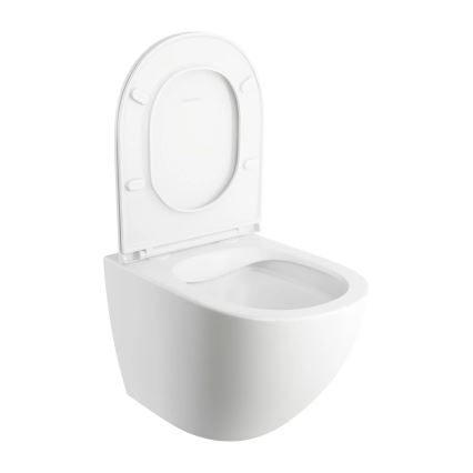 OMNIRES OTTAWAMWBM - Seinale kinnitatav WC koos SoftClose-istmega OTTAWA, keraamika/mati valge