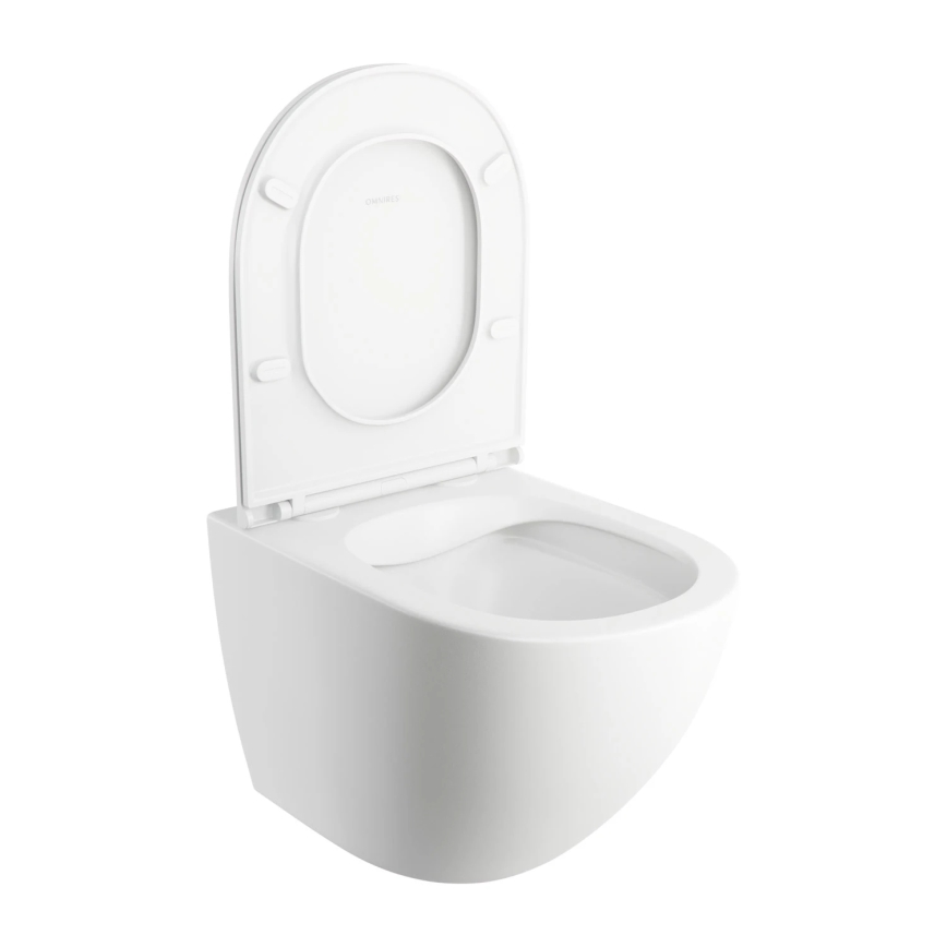 OMNIRES OTTAWAMWBM - Seinale kinnitatav WC koos SoftClose-istmega OTTAWA, keraamika/mati valge