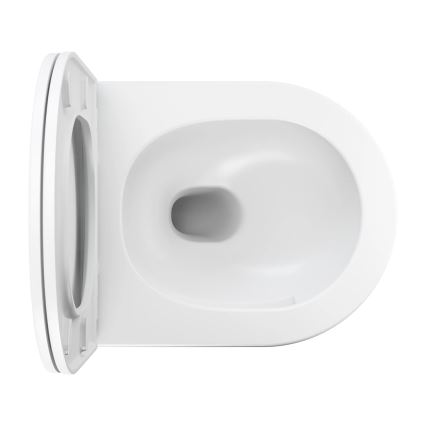 OMNIRES OTTAWASPXMWBM - Seinale paigaldatav WC-pott SoftClose-istmega OTTAWA, keraamiline/mattvalge