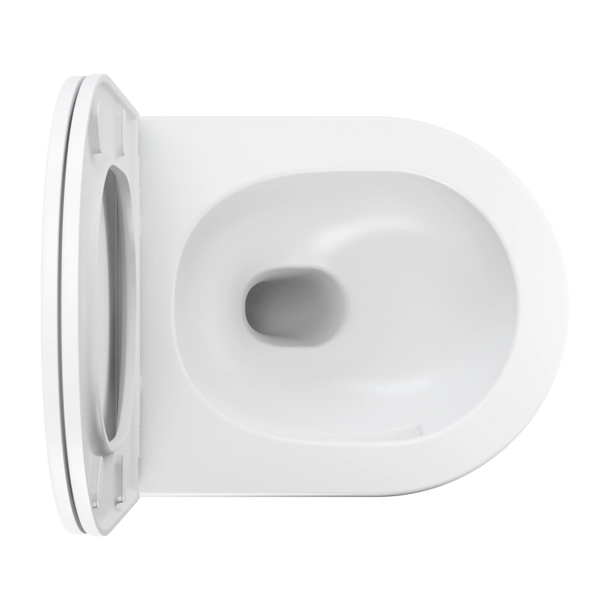 OMNIRES OTTAWASPXMWBM - Seinale paigaldatav WC-pott SoftClose-istmega OTTAWA, keraamiline/mattvalge