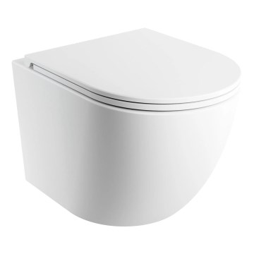 OMNIRES OTTAWASPXMWBM - Seinale paigaldatav WC-pott SoftClose-istmega OTTAWA, keraamiline/mattvalge
