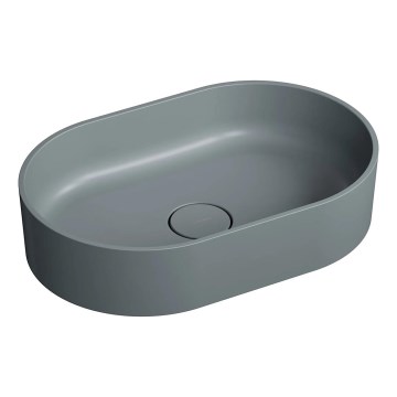 OMNIRES OVOUNAG - Lahtine valamu OVO 55x36 cm dolomiit/matte tuhkhall