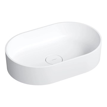 OMNIRES OVOUNBM - OVO lauaplaadile paigaldatav valamu 55x36 cm dolomiit/mattvalge