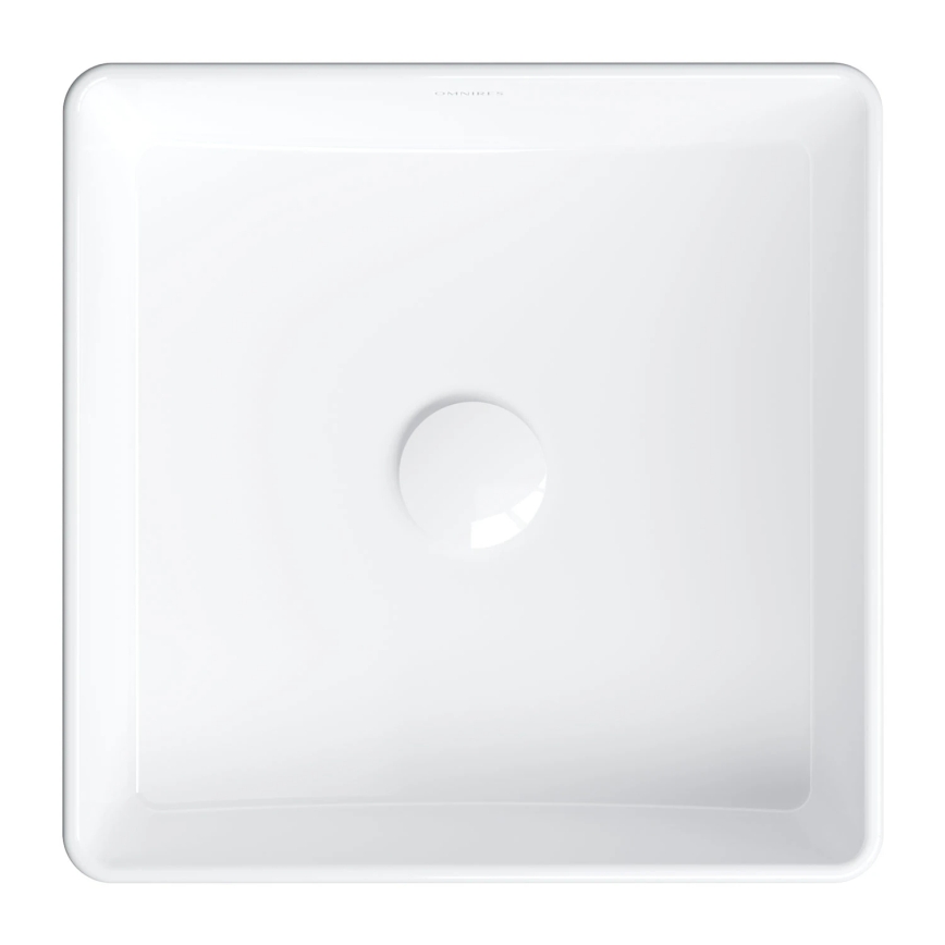 OMNIRES PASADENA360BP - Lauapinnale asetatav PASADENA 36x36 cm keraamika/läikiv valge