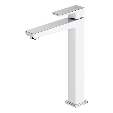 OMNIRES PM7412CRB - Valamu kraan PARMA 27,3 cm läikiv kroom/valge