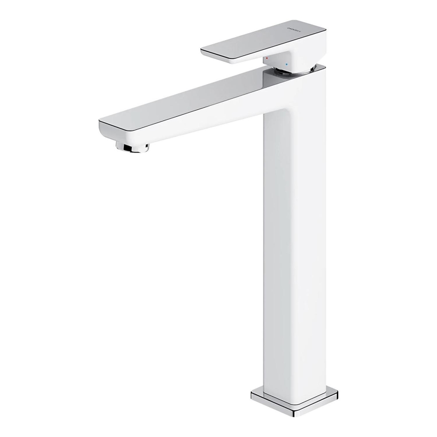 OMNIRES PM7412CRB - Valamu kraan PARMA 27,3 cm läikiv kroom/valge