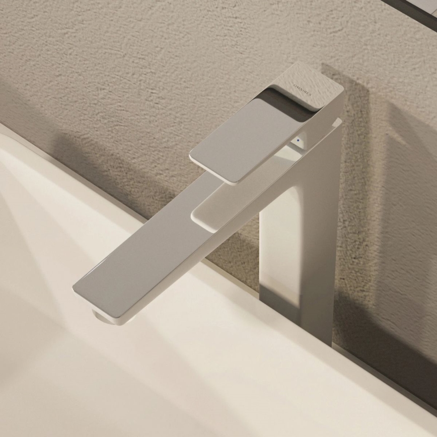 OMNIRES PM7412CRB - Valamu kraan PARMA 27,3 cm läikiv kroom/valge