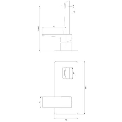OMNIRES PM7415BL - Kraan peidetud paigalduseks PARMA matt must