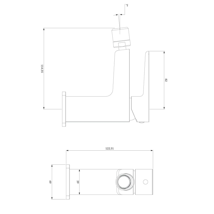 OMNIRES PM7420CR - Bidee kraan PARMA 12,25 cm läikiv kroom