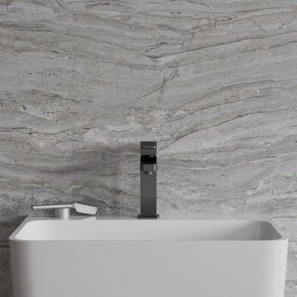 OMNIRES SL7710GR - Valamu kraan SLIDE 17 cm harjatud grafiit