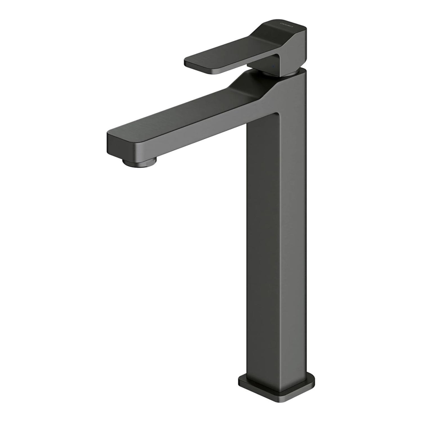 OMNIRES SL7712GR - Valamu kraan SLIDE 27,8 cm harjatud grafiit