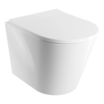 OMNIRES TAMPAMWBP - rippuv WC koos SoftClose-istmega TAMPA keraamika/läikiv valge