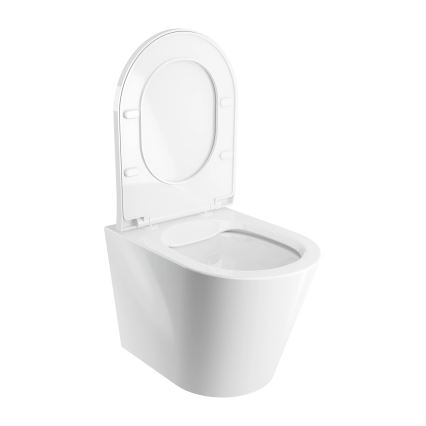 OMNIRES TAMPAMWBP - rippuv WC koos SoftClose-istmega TAMPA keraamika/läikiv valge
