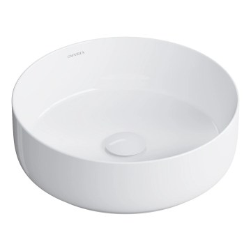 OMNIRES TULSA355BP - Lauale paigaldatav valamu TULSA, Ø 36 cm, keraamika/läikivvalge