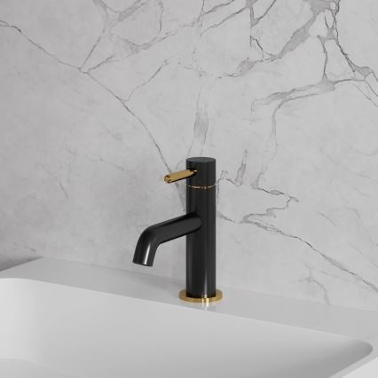 OMNIRES Y1210NBLGL - Valamusegisti Y 16,2 cm poolmatt must/läikiv kuld