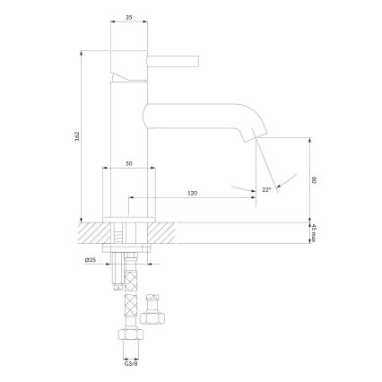 OMNIRES Y1210NCP - Valamusegisti Y 16,2 cm läikiv vask