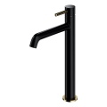 OMNIRES Y1212BLGL - Valamu kraan Y 30,8 cm poolmatt must/läikiv kuldne