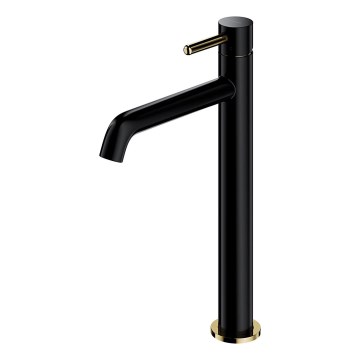 OMNIRES Y1212BLGL - Valamu kraan Y 30,8 cm poolmatt must/läikiv kuldne