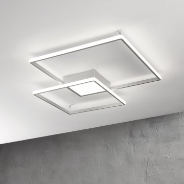 Ondaluce - Hämardatav LED-laelamp DOWEL LED/46W/230V, hõbedane