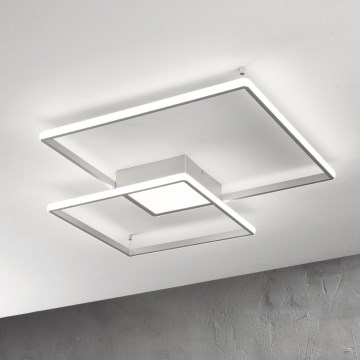 Ondaluce - hämardatav LED-laelamp DOWEL LED/60W/230V 75x75 cm hõbedane
