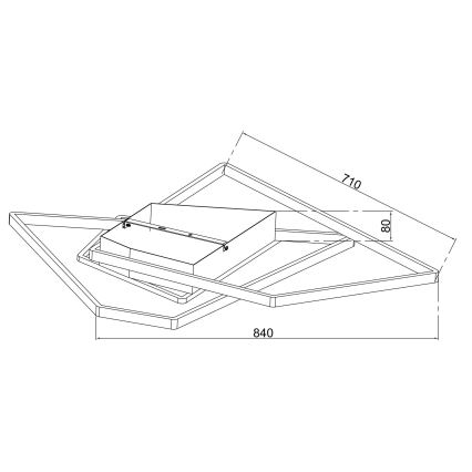 Ondaluce - Hämardatav LED-laelamp GALAXY LED/90W/230V 71x84 cm kuldne