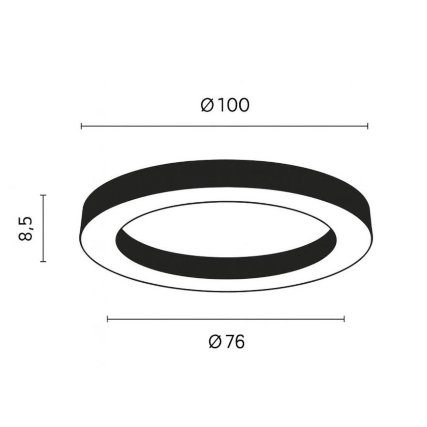 Ondaluce - GLOBUS LED hämardatav laelamp, 80W/230V, 3000/4000K, läbimõõt 100 cm, must