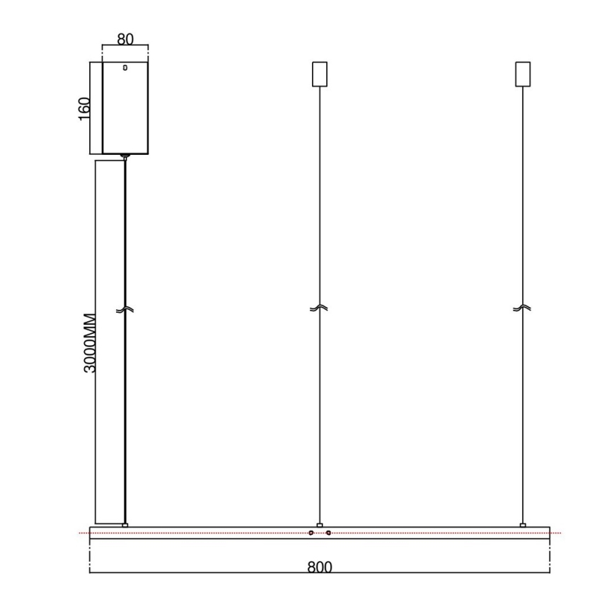 Ondaluce - LED-hämardatav kaabliga ripplühter SOEL LED/38W/230V 3000/4000K läbimõõt 80 cm valge
