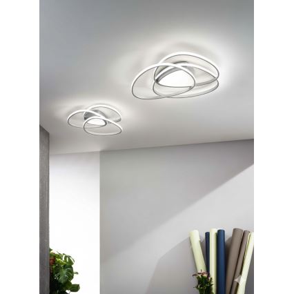 Ondaluce - hämardatav LED-laelamp ROSE LED/60W/230V 50x54 cm hõbedane