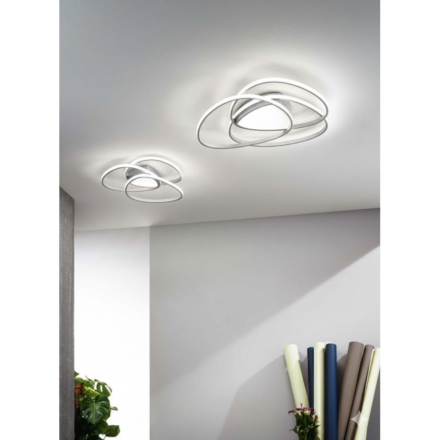 Ondaluce - hämardatav LED-laelamp ROSE LED/60W/230V 50x54 cm hõbedane