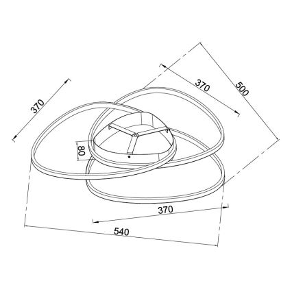 Ondaluce - hämardatav LED-laelamp ROSE LED/60W/230V 50x54 cm hõbedane