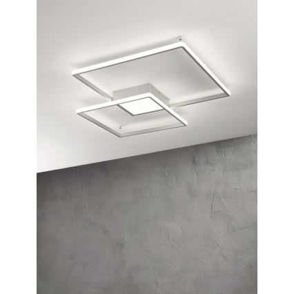 Ondaluce - hämardatav LED-laevalgusti DOWEL LED/46W/230V 55x55 cm hõbedane