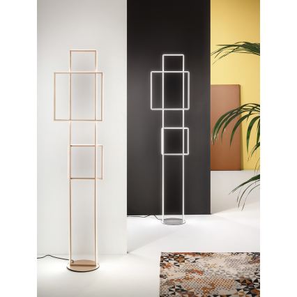 Ondaluce - hämardatav LED-põrandalamp DOWEL LED/77W/230V 166 cm hõbedane