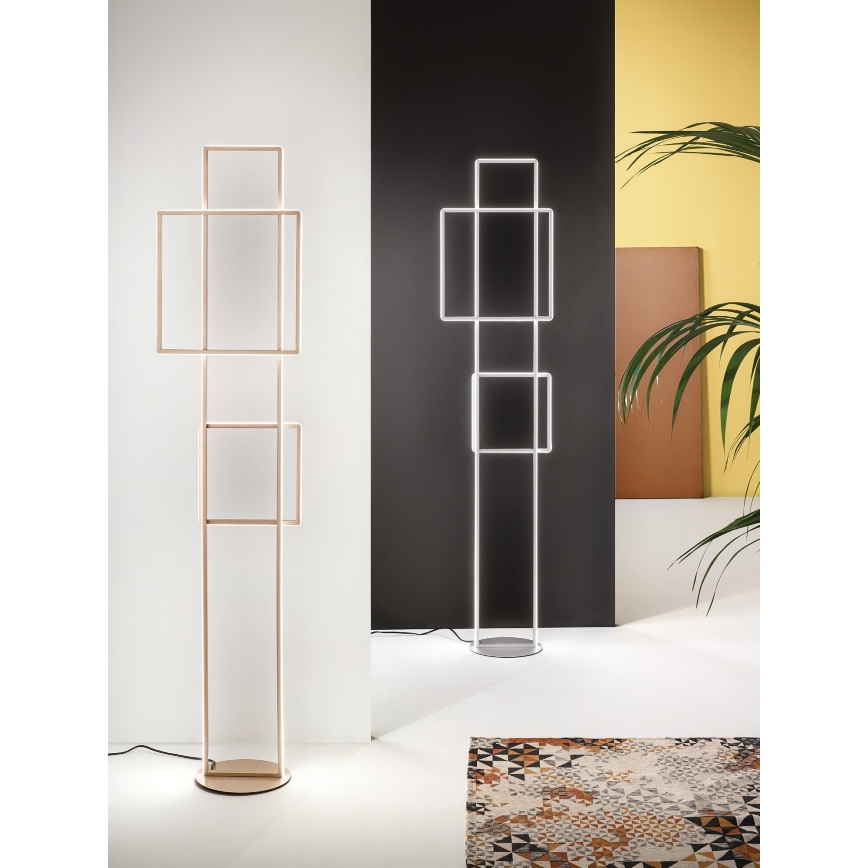 Ondaluce - hämardatav LED-põrandalamp DOWEL LED/77W/230V 166 cm hõbedane