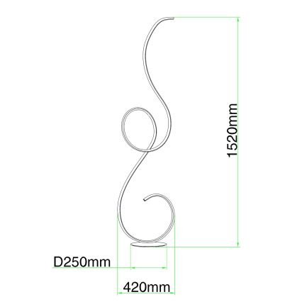 Ondaluce - hämardatav LED-põrandalamp FLOK LED/44W/230V valge