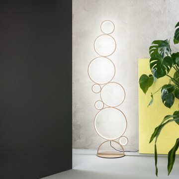 Ondaluce - hämardatav LED-põrandalamp POIS LED/52W/230V, kuldne