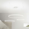 Ondaluce - hämardatav LED-rippvalgusti kaabliga SOEL LED/28W/230V + LED/38W + LED/47W 3000/4000K läbimõõt 100/80/60 cm valge