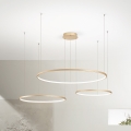 Ondaluce - hämardatav LED-rippvalgusti kaablil SOEL LED/28W/230V + LED/38W + LED/47W läbimõõt 100/80/60 cm kuldne