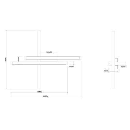Ondaluce - hämardatav LED-seinavalgusti MOVIDA LED/20W/230V kuldne
