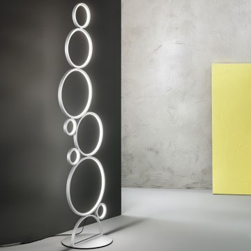 Ondaluce - hõbedane hämardatav LED-põrandalamp POIS LED/52W/230V