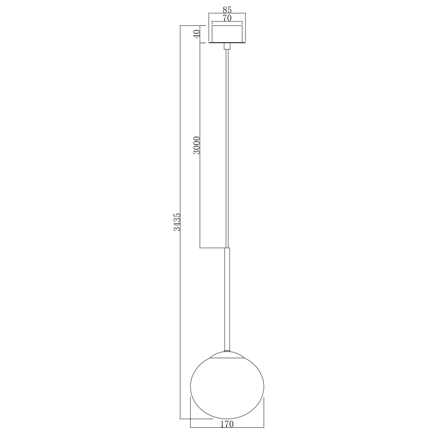 Ondaluce - Kaabliga riputatav lühter JEWEL 1xE14/10W/230V, läbimõõt 17 cm, must/suitsune must
